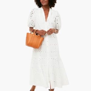 Tuckernuck White Eyelet Lewis Dress (size XS)